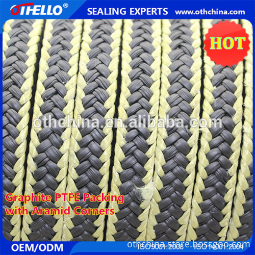 Gland packing / PTFE Packing with Aramid fiber corner